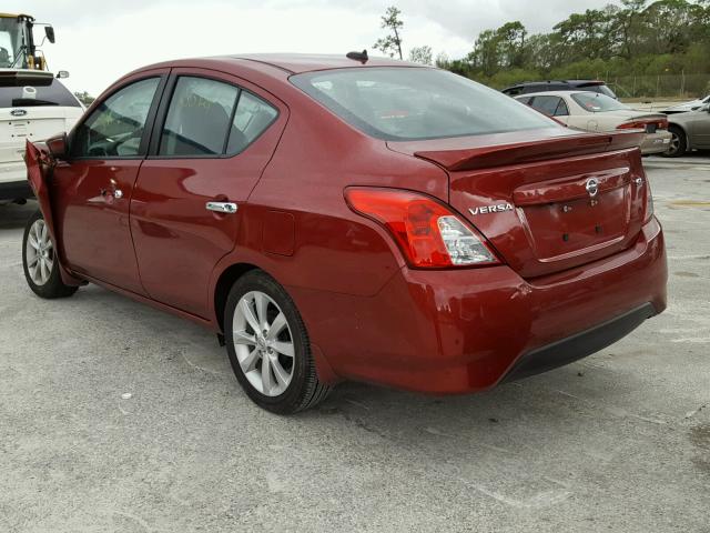 3N1CN7AP1HL849185 - 2017 NISSAN VERSA S RED photo 3