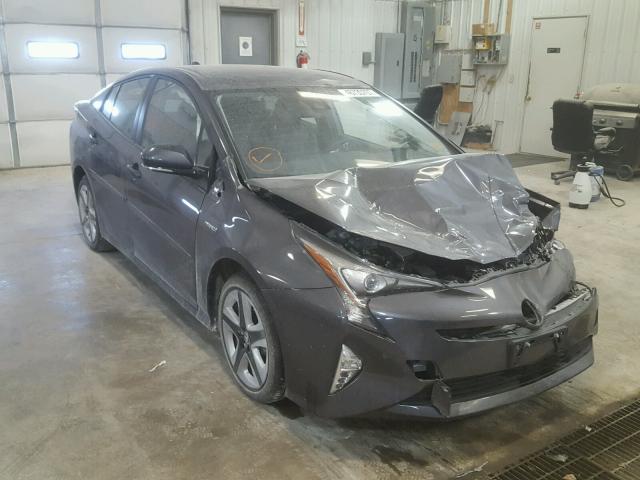 JTDKARFU2H3531411 - 2017 TOYOTA PRIUS GRAY photo 1