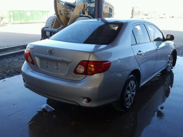 1NXBU4EE8AZ195070 - 2010 TOYOTA COROLLA BA SILVER photo 4