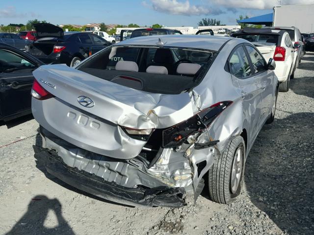 KMHDH4AE1EU188776 - 2014 HYUNDAI ELANTRA SE SILVER photo 4