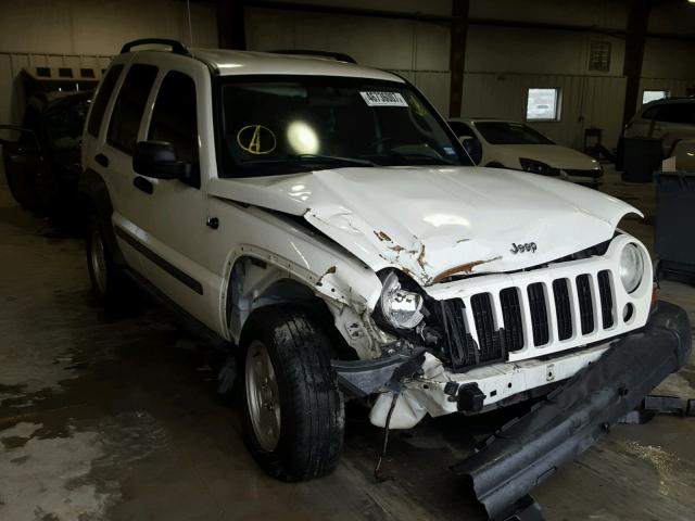 1J4GL48K57W675573 - 2007 JEEP LIBERTY SP WHITE photo 1