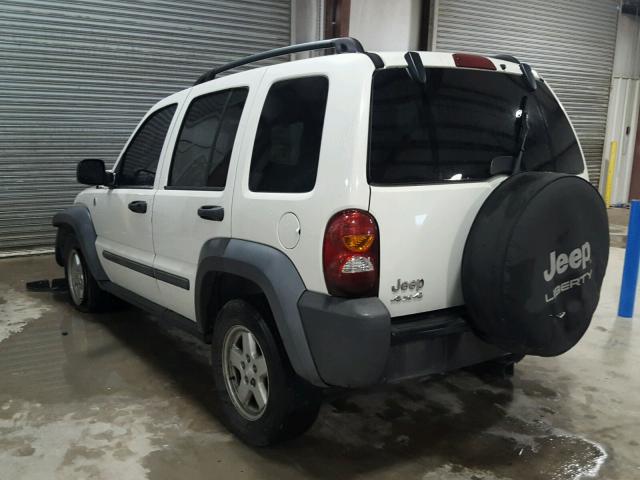 1J4GL48K57W675573 - 2007 JEEP LIBERTY SP WHITE photo 3