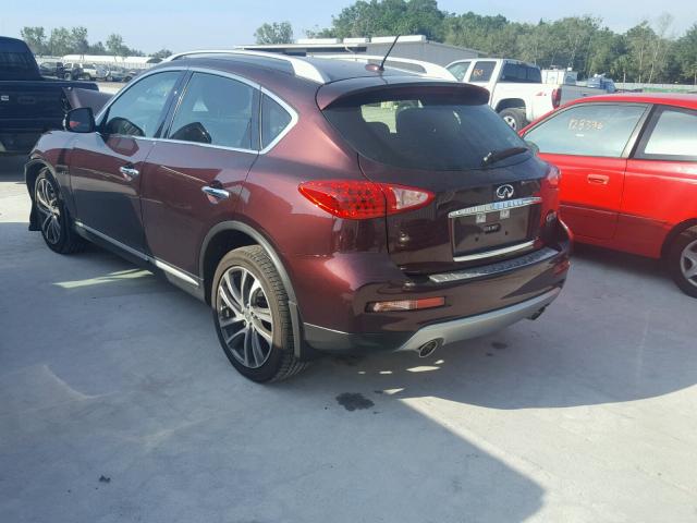 JN1BJ0RP9HM384700 - 2017 INFINITI QX50 MAROON photo 3