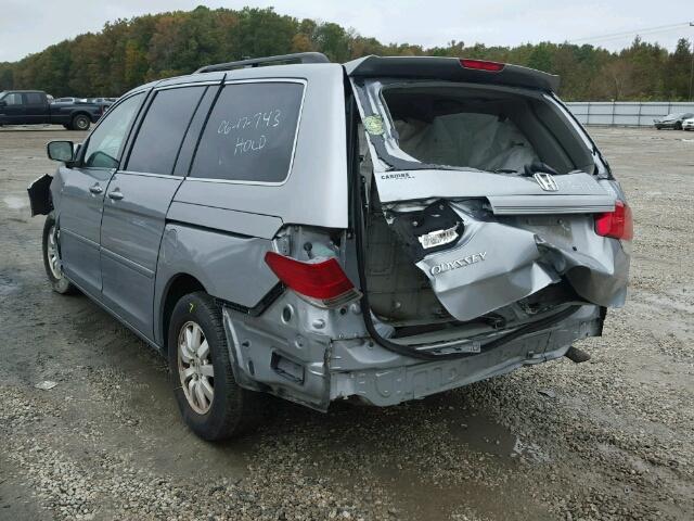 5FNRL38748B014014 - 2008 HONDA ODYSSEY EX BLUE photo 3