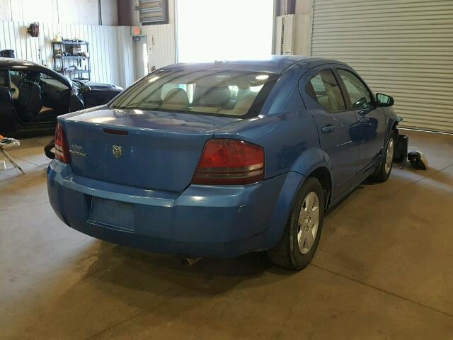 1B3LC46K18N669995 - 2008 DODGE AVENGER SE BLUE photo 4