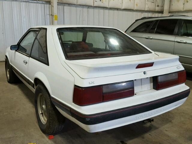1FABP41A9KF276704 - 1989 FORD MUSTANG LX WHITE photo 3
