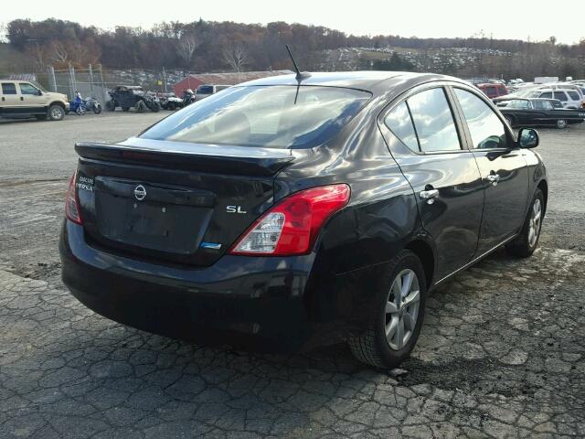 3N1CN7AP1DL872301 - 2013 NISSAN VERSA S BLACK photo 4