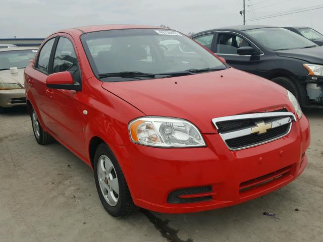 KL1TD56687B094645 - 2007 CHEVROLET AVEO BASE RED photo 1
