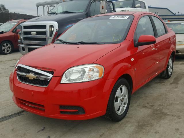 KL1TD56687B094645 - 2007 CHEVROLET AVEO BASE RED photo 2