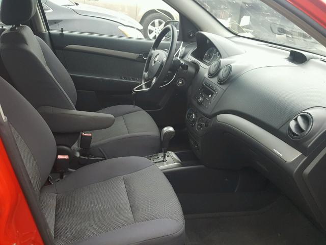 KL1TD56687B094645 - 2007 CHEVROLET AVEO BASE RED photo 5