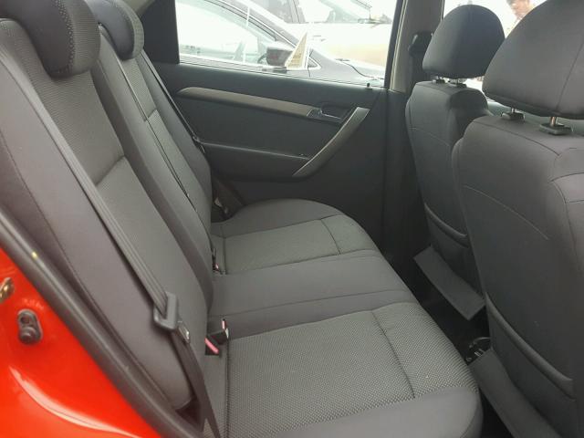 KL1TD56687B094645 - 2007 CHEVROLET AVEO BASE RED photo 6