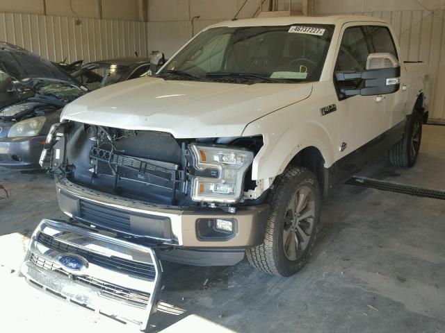 1FTEW1EF5FFB77320 - 2015 FORD F150 SUPER WHITE photo 2