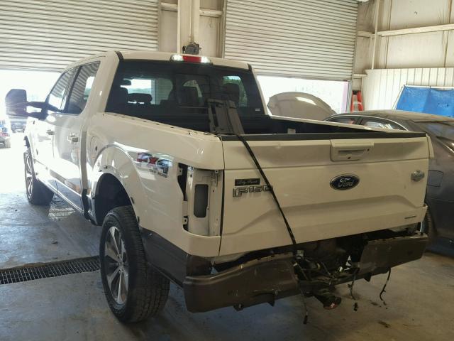 1FTEW1EF5FFB77320 - 2015 FORD F150 SUPER WHITE photo 3