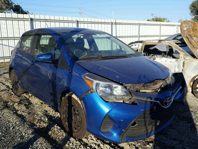 VNKKTUD39FA032256 - 2015 TOYOTA YARIS BLUE photo 1