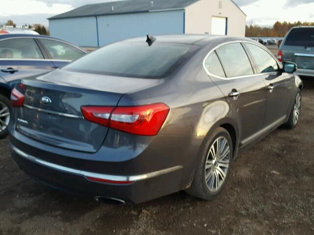 KNALN4D71E5166063 - 2014 KIA CADENZA PR GRAY photo 4