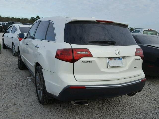 2HNYD2H5XAH511421 - 2010 ACURA MDX ADVANC WHITE photo 3