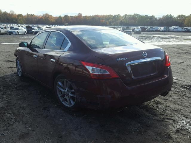 1N4AA5AP8BC807920 - 2011 NISSAN MAXIMA S BURGUNDY photo 3