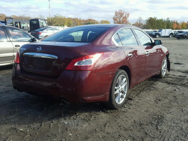 1N4AA5AP8BC807920 - 2011 NISSAN MAXIMA S BURGUNDY photo 4