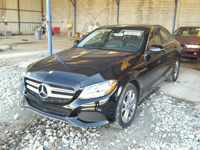 WDDWF4KB6GR134747 - 2016 MERCEDES-BENZ C BLACK photo 2