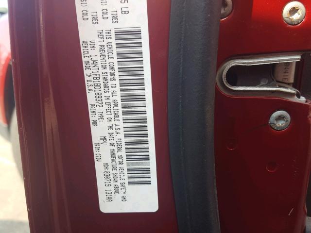 1J4NT1FB1BD189372 - 2011 JEEP COMPASS SP 红色 照片 10