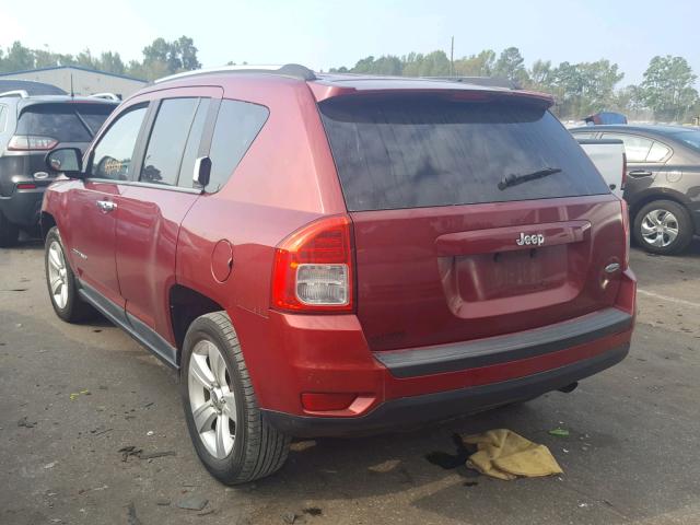 1J4NT1FB1BD189372 - 2011 JEEP COMPASS SP RED photo 3