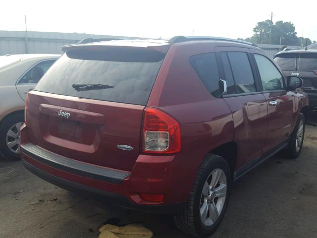 1J4NT1FB1BD189372 - 2011 JEEP COMPASS SP RED photo 4