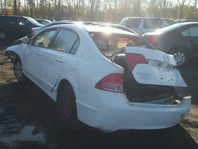 2HGFA16508H511345 - 2008 HONDA CIVIC LX WHITE photo 3