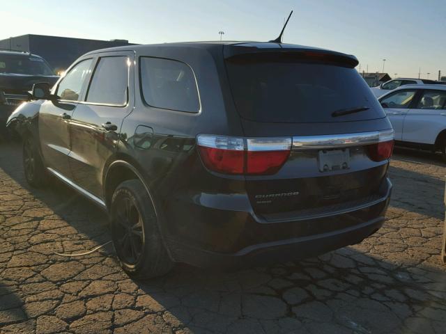 1C4RDJAGXDC527609 - 2013 DODGE DURANGO SX BLACK photo 3