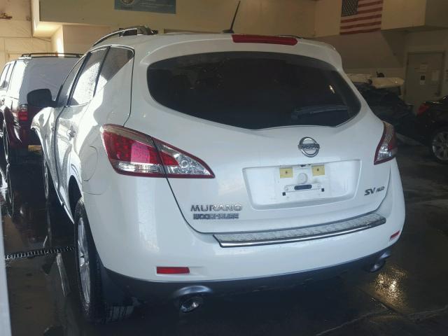 JN8AZ1MW5BW173872 - 2011 NISSAN MURANO S WHITE photo 3