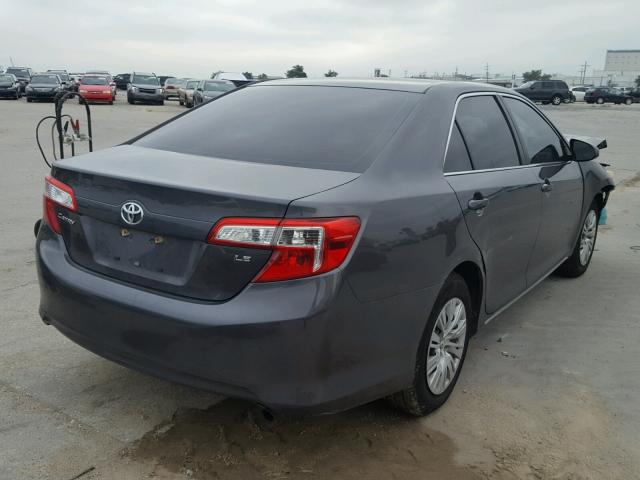 4T4BF1FK9DR302554 - 2013 TOYOTA CAMRY L CHARCOAL photo 4