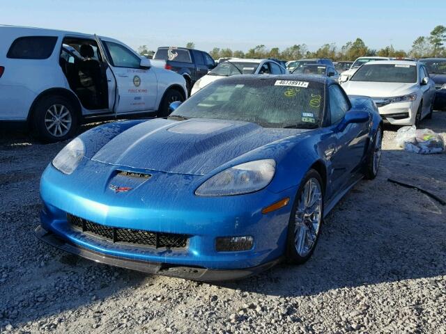 1G1YR26R395800228 - 2009 CHEVROLET CORVETTE Z BLUE photo 2