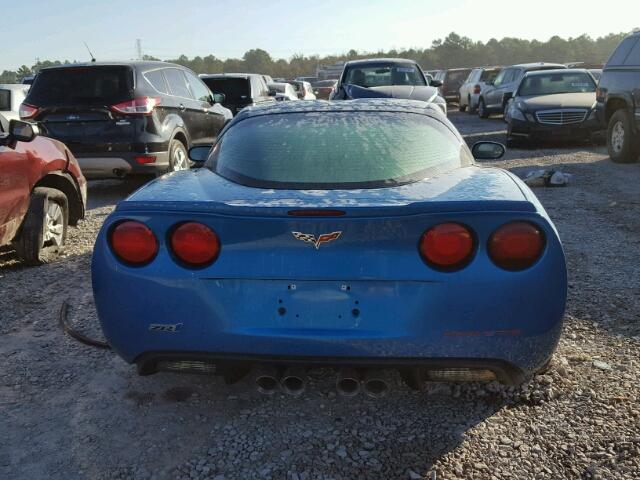 1G1YR26R395800228 - 2009 CHEVROLET CORVETTE Z BLUE photo 6