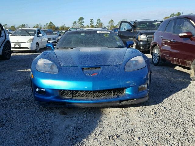 1G1YR26R395800228 - 2009 CHEVROLET CORVETTE Z BLUE photo 9