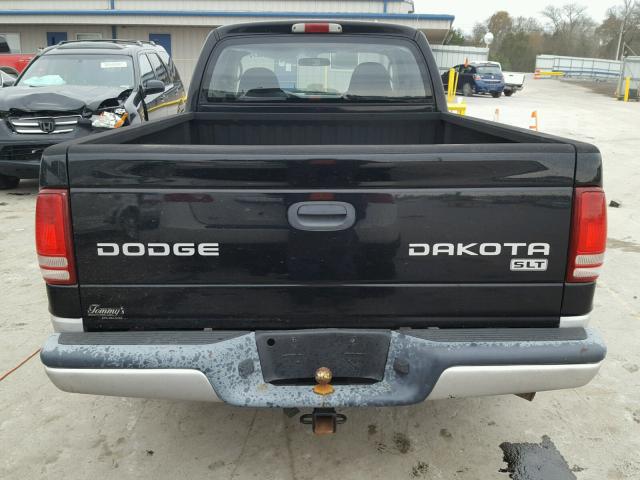 1D7GL42N04S717245 - 2004 DODGE DAKOTA SLT BLACK photo 6