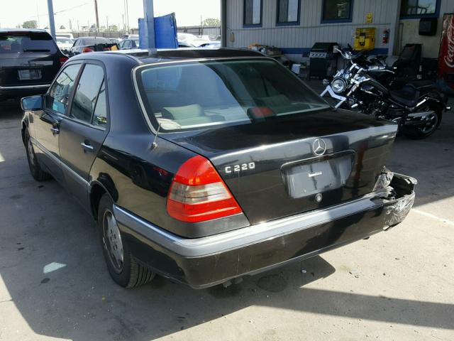 WDBHA22E1TF354727 - 1996 MERCEDES-BENZ C 220 BLACK photo 3