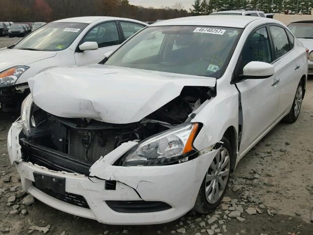 3N1AB7AP3FY291050 - 2015 NISSAN SENTRA S WHITE photo 2