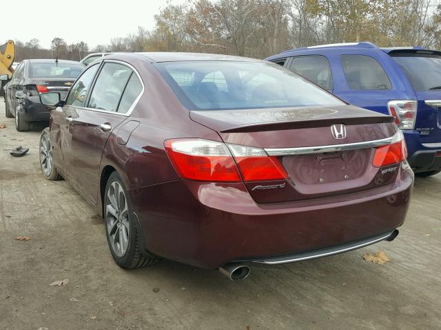 1HGCR2F56DA229866 - 2013 HONDA ACCORD SPO MAROON photo 3