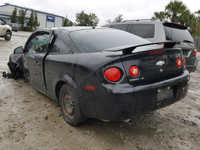 1G1AK15F267713279 - 2006 CHEVROLET COBALT LS BLACK photo 3