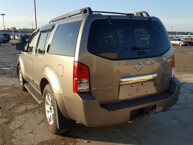 5N1AR18U35C790970 - 2005 NISSAN PATHFINDER GRAY photo 3