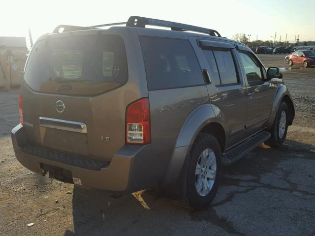 5N1AR18U35C790970 - 2005 NISSAN PATHFINDER GRAY photo 4