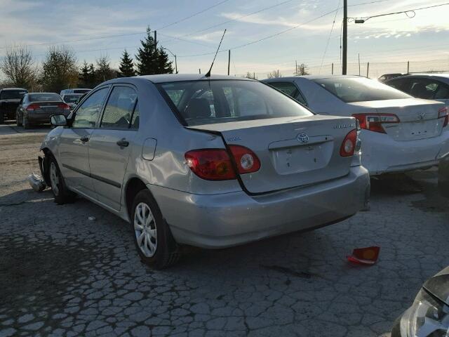 2T1BR32E53C763179 - 2003 TOYOTA COROLLA CE SILVER photo 3