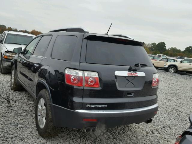 1GKER23D89J154053 - 2009 GMC ACADIA SLT BLACK photo 3