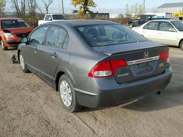 2HGFA16219H113486 - 2009 HONDA CIVIC DX CHARCOAL photo 3