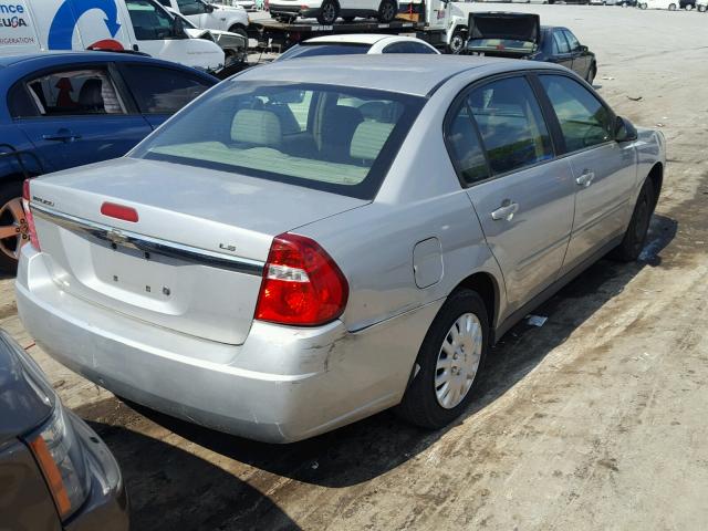 1G1ZS58F67F105715 - 2007 CHEVROLET MALIBU LS 银色 照片 4