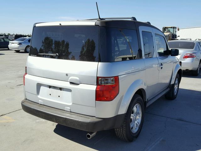 5J6YH28707L002472 - 2007 HONDA ELEMENT EX SILVER photo 4