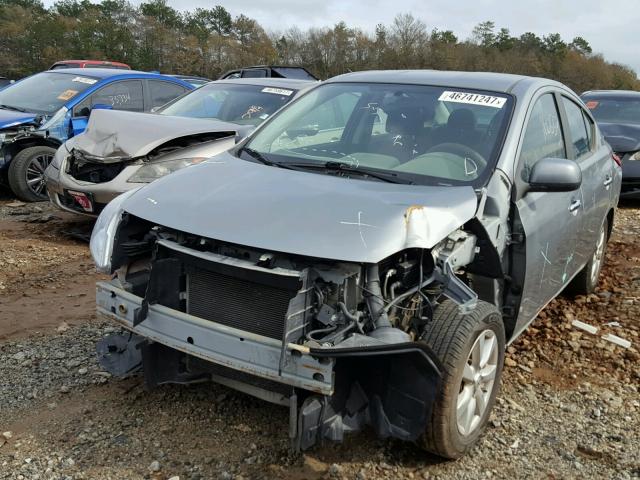 3N1CN7APXDL883765 - 2013 NISSAN VERSA S SILVER photo 2