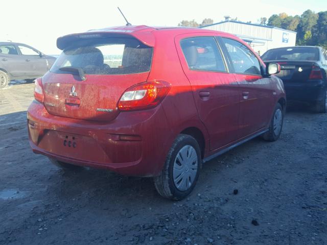 ML32A3HJ8HH021957 - 2017 MITSUBISHI MIRAGE ES RED photo 4