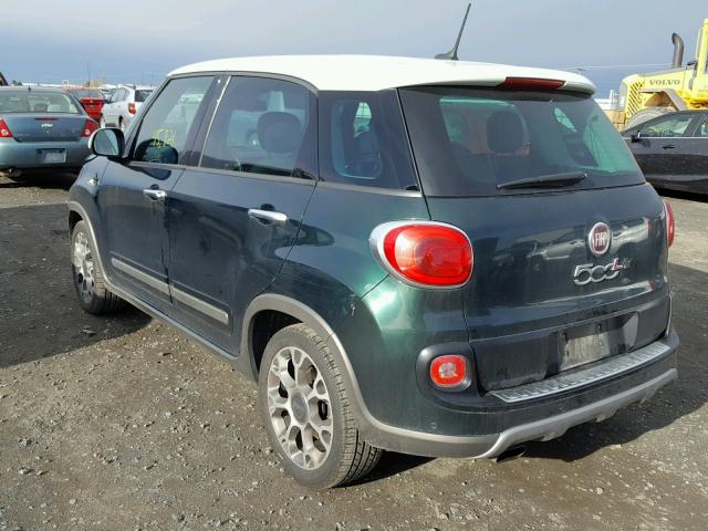 ZFBCFADH8EZ021332 - 2014 FIAT 500L TREKK GREEN photo 3