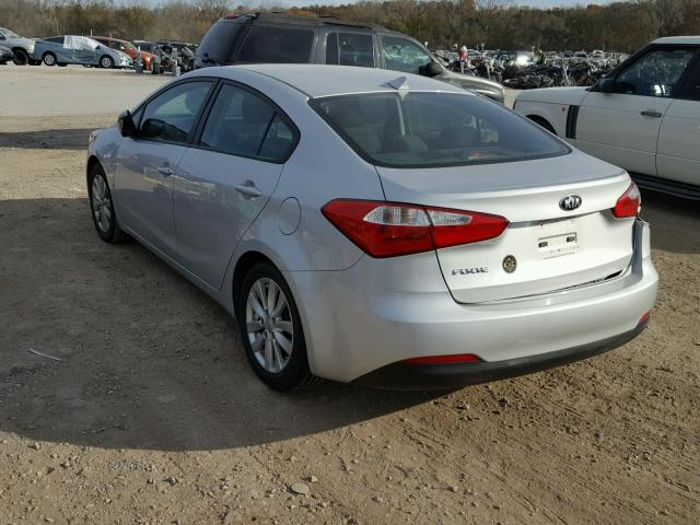 KNAFX4A67G5439562 - 2016 KIA FORTE LX SILVER photo 3