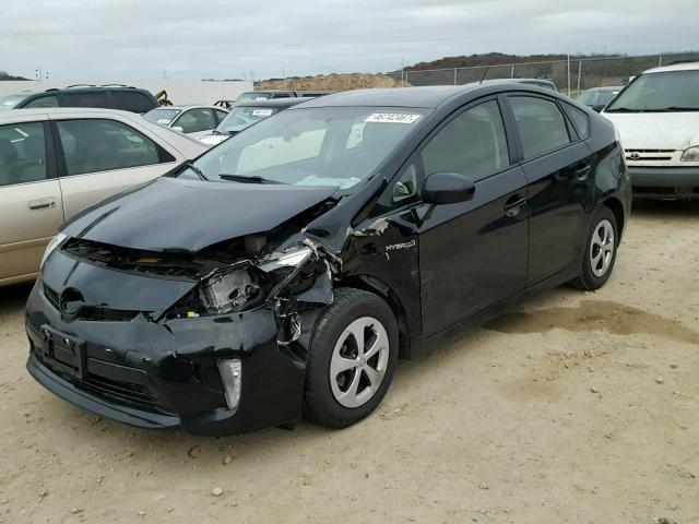 JTDKN3DU8C1536265 - 2012 TOYOTA PRIUS BLACK photo 2